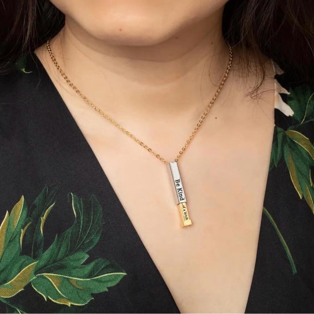 Sassy Secret Message Necklace “Be Kind … Of A B*tch” - Picture 3 of 3